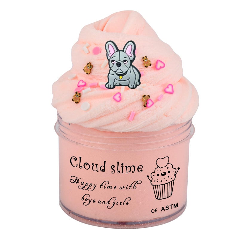 Niuruilsi French Bulldog Scented Cloud Slime Premium DIY Scented Peach Slime for Boys Girls Ages 412 Party Favors Christmas Stocking Fillers - Image 3