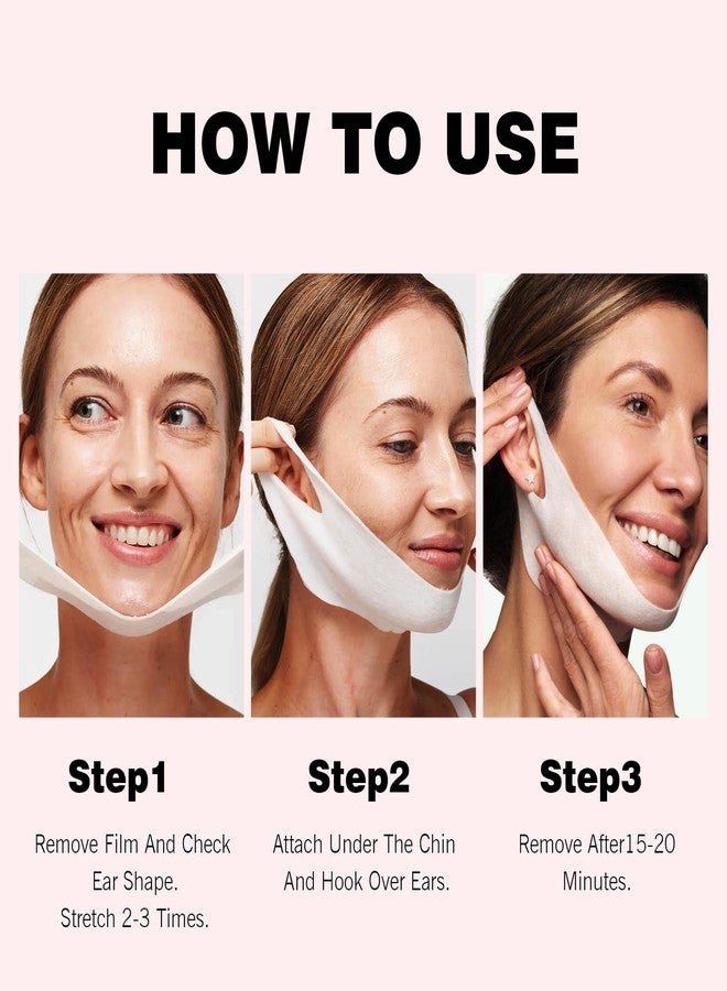 YAFUSIPE V Line Face Lifting Mask, 10 Sheets V Line Chin Strap Lifting Double Chin Reducer, Polypeptide Protein Collagen Neck and Face Slimming Masks, Hydrating Neck Sheet Mask for Women Tightening - Image 3