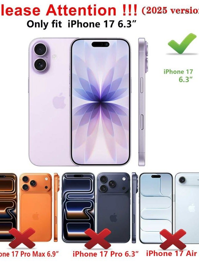 Qinmay Compatible with iPhone 17 Case Wallet,Built-in Card Holder, Heavy Duty Protective Dual Layer Shockproof Hidden Card Slot Slim Wallet Phone Cover for iPhone 17 ，Black - Image 2