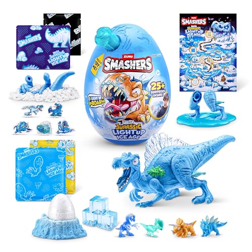 ZURU SMASHERS Smashers Mega Jurassic Light Up Ice Age Spinosaurus by ZURU Smashable Egg Toy for Boys - Image 1
