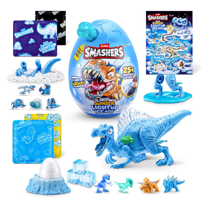 ZURU SMASHERS Smashers Mega Jurassic Light Up Ice Age Spinosaurus by ZURU Smashable Egg Toy for Boys - Image 2
