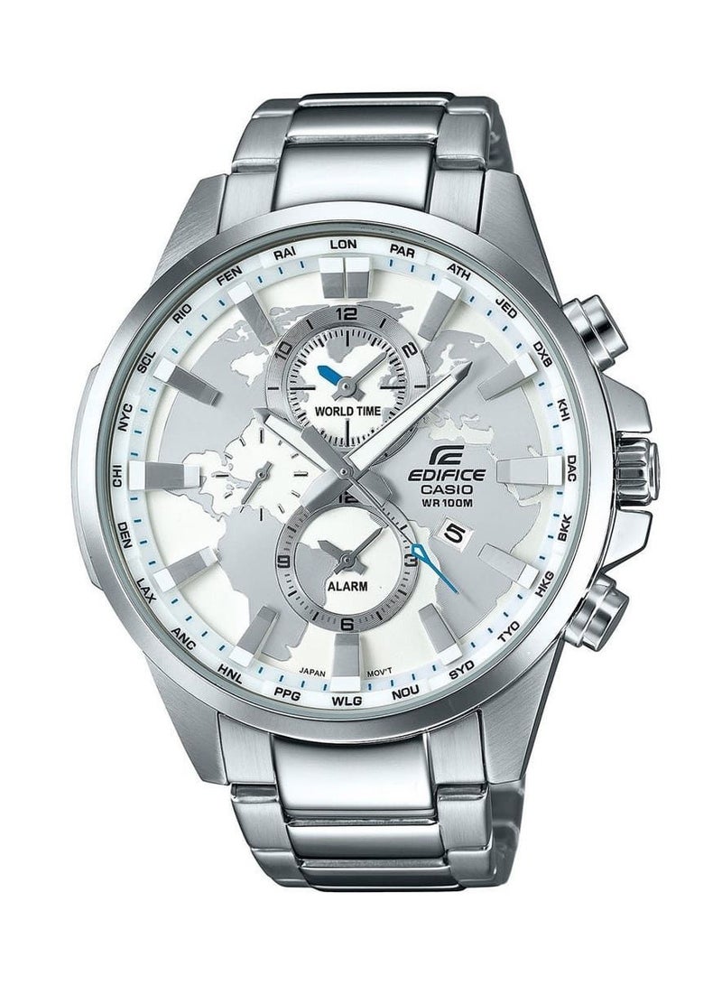 Casio Edifice EFR-303D-1A Men's World Time Watch - White Dial - Image 1