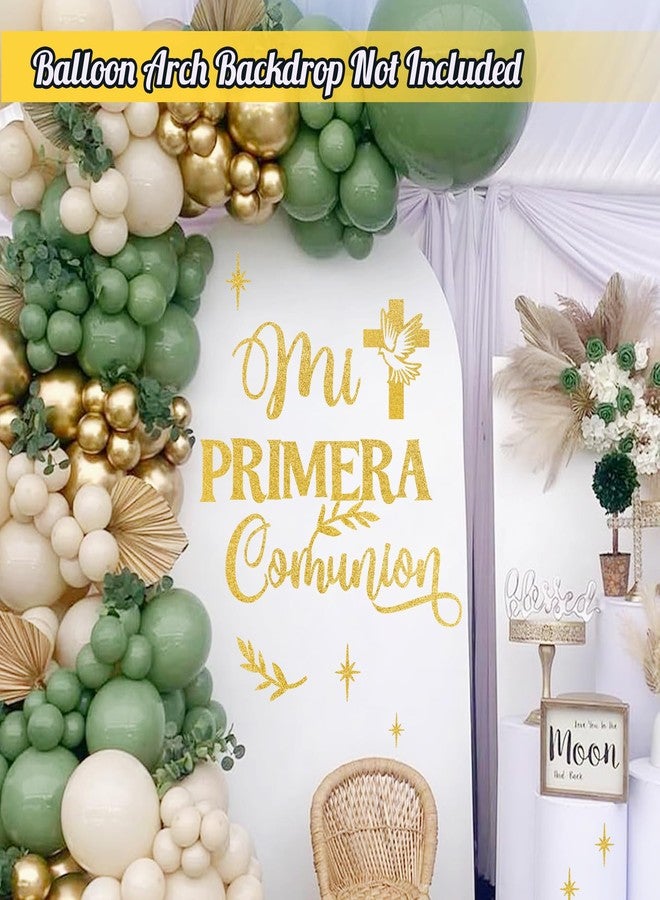 kokolap Mi Primera Communion Decals Baptism First Communion Party Decorations God Bless Sign Decal for Balloon Arch Christening Religious Baptism Party Backdrop Signs Christian Baby Gender Reveal Party Supply - Image 5