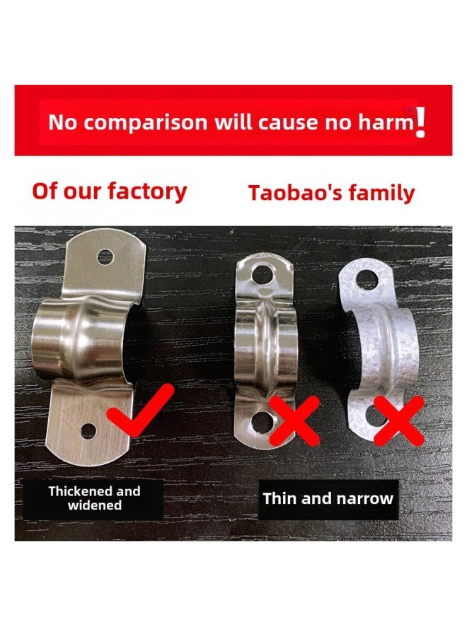 Saddle Card Stainless Steel Tube Card Thickened Row Card U-shaped Saddle Card Line Card 20 Ohm Card Fixed Buckle Pipe Clamp-Specifications And Models:40mm Stainless Steel Horse Card +100/bag-retail Price  - Image 5