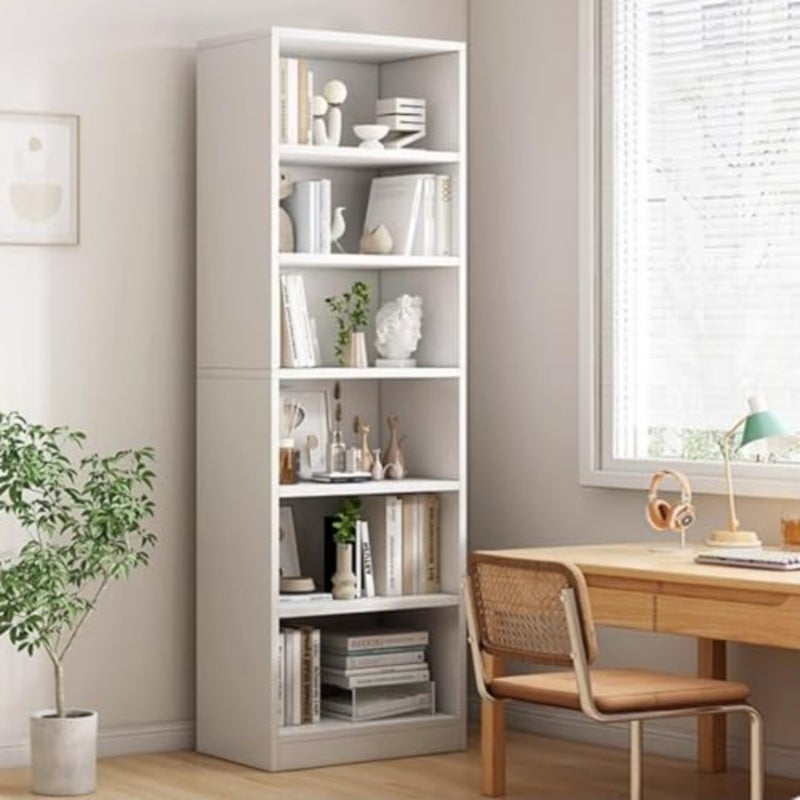 6 Tier Bookshelf, 70" Tall Bookcase, Freestanding Wooden Book Shelf, Open Shelf Storage Cabinet, Modern Bookcase for Living Room, Bedroom, Home Office - Image 1