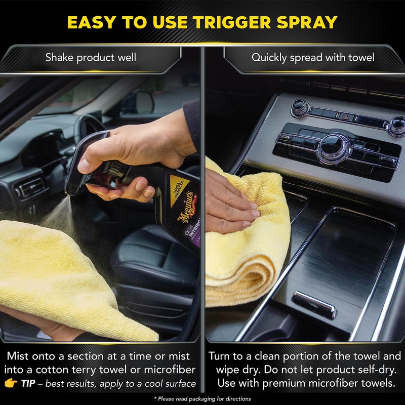 Meguiar's Quik Interior Detailer - This Non-Greasy Formula Cleans and Protects All Interior Surfaces - Easy Cleaning and Interior Detailer - 16 Oz - Image 4