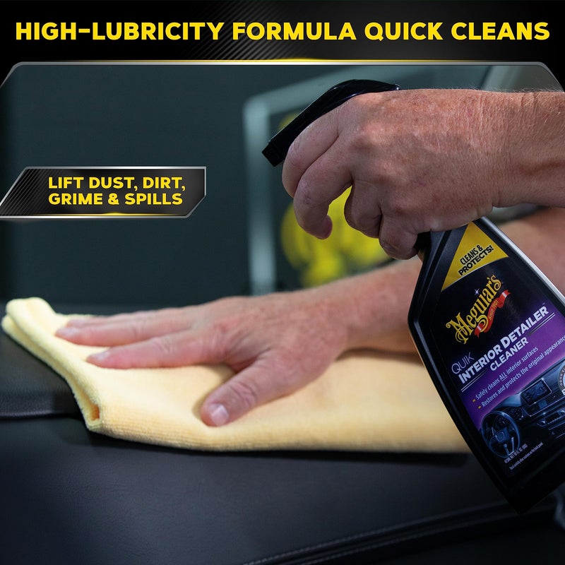 Meguiar's Quik Interior Detailer - This Non-Greasy Formula Cleans and Protects All Interior Surfaces - Easy Cleaning and Interior Detailer - 16 Oz - Image 5