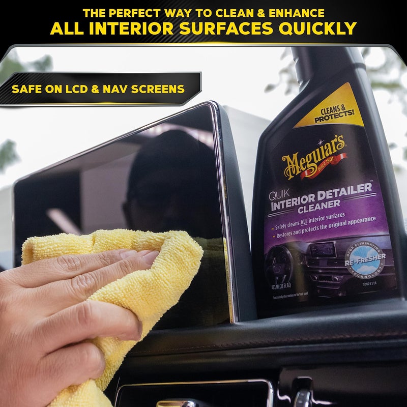Meguiar's Quik Interior Detailer - This Non-Greasy Formula Cleans and Protects All Interior Surfaces - Easy Cleaning and Interior Detailer - 16 Oz - Image 2