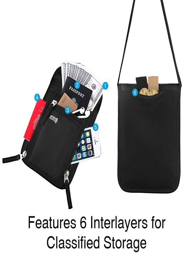 KEAFOLS Travel Pouch Neck Wallet Family Passport Holder Organizer Case with RFID Blocking - Image 3