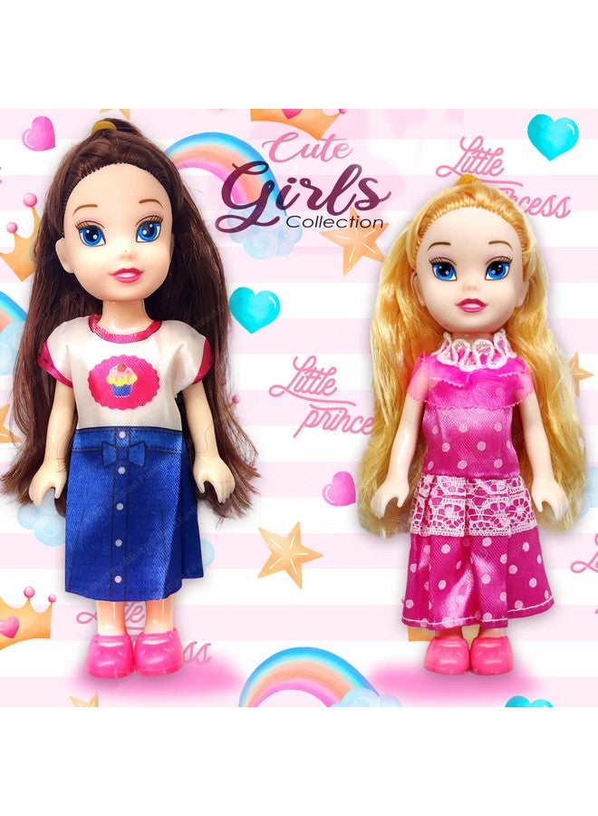 فنبلاست ألعاب دمى فن بلاست للأطفال - عبوة من 6 قطع - لعبة دمية جميلة للبنات - لعبة دمية واقعية لطيفة للأطفال، دمى للبنات من سن 3 سنوات فما فوق، ألعاب للبنات (ألوان عشوائية) - Image 3