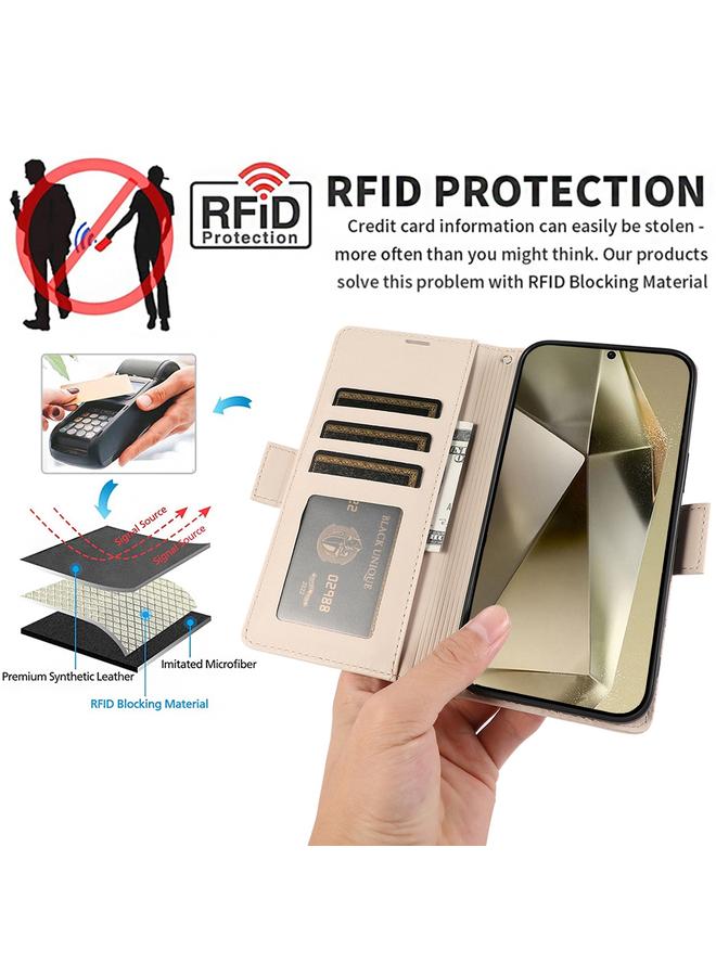 اس-توب جراب لهاتف Samsung Galaxy S25 Ultra 5G مع مشبك جانبي وتقنية RFID وغطاء جلدي مضاد للسرقة - Image 3