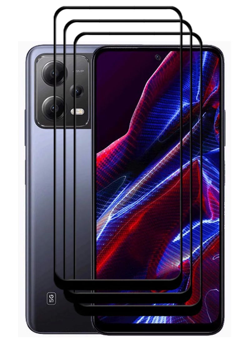 ACLIX 3 Pieces Antistatic ESD Dustproof Premium Quality High Definition Tempered Glass Screen Protector Designed For Xiaomi Poco X5 - Image 1