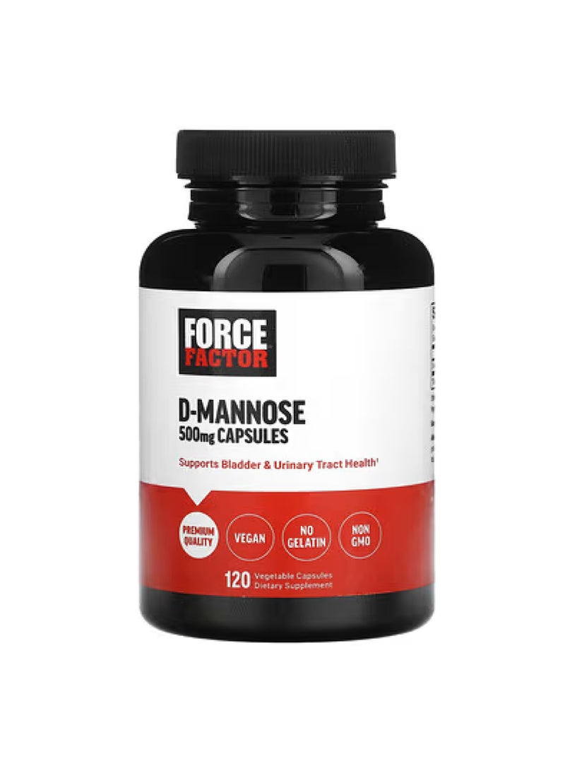 D-Mannose, 500 mg, 120 Vegetable Capsules