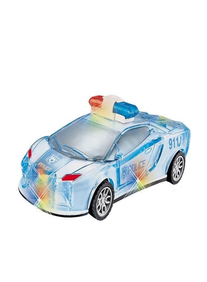 MASIPICKS Police Car with Lights, Push & Go Powered, Music and Siren Sound Car Toy for Kids Toy Vehicle Playsets (Pack of 1) - Image 1