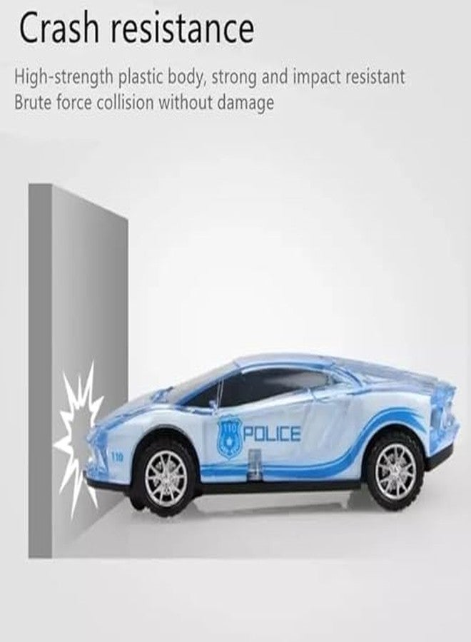 MASIPICKS Police Car with Lights, Push & Go Powered, Music and Siren Sound Car Toy for Kids Toy Vehicle Playsets (Pack of 1) - Image 2