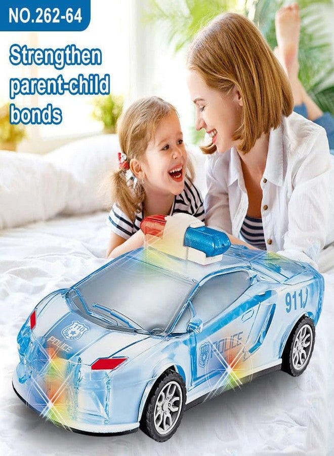 MASIPICKS Police Car with Lights, Push & Go Powered, Music and Siren Sound Car Toy for Kids Toy Vehicle Playsets (Pack of 1) - Image 4