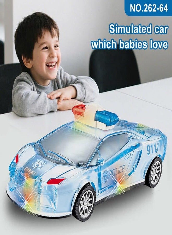 MASIPICKS Police Car with Lights, Push & Go Powered, Music and Siren Sound Car Toy for Kids Toy Vehicle Playsets (Pack of 1) - Image 3