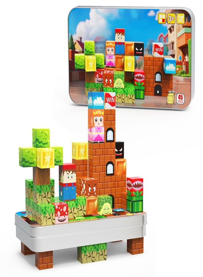 DANIUBE Mini Magnetic Blocks for Kids, 45PCS - Image 1
