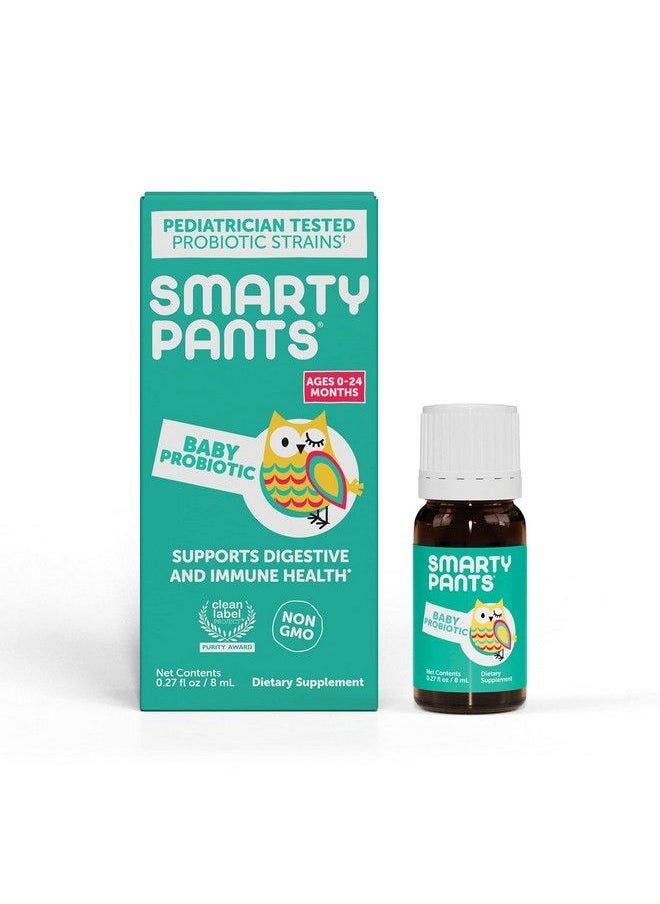 SmartyPants - Baby Probiotic Drops: Probiotics For Digestive Health + Comfort & Immune Support & Dha Vegan Liquid Drops For Babies (024 Months) Pediatrician Tested 1.6 Billion Cfu 30 Day Supply - Image 1