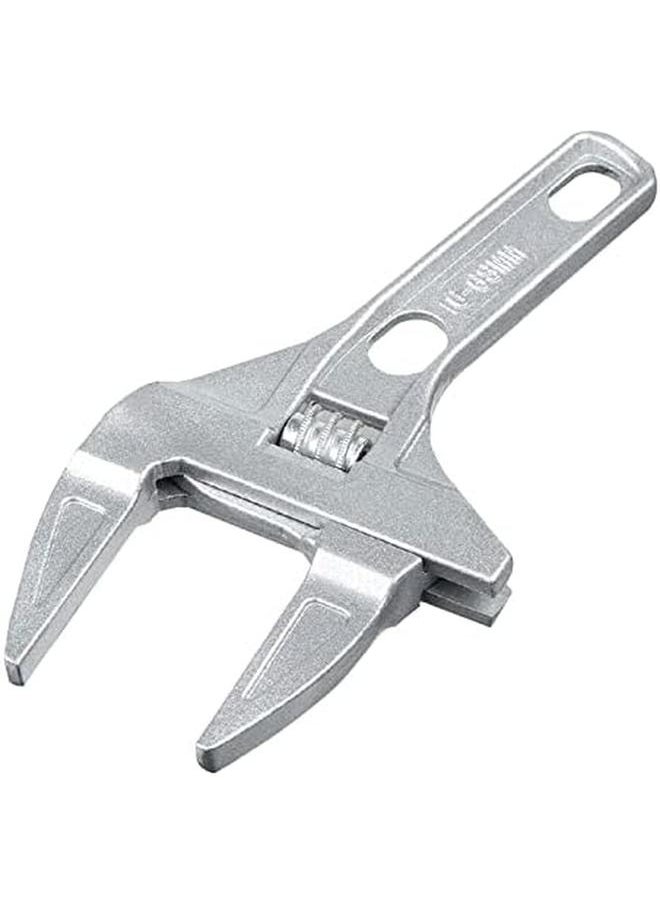 Excefore - Adjustable Wrench – 6 To 68Mm Wide Opening Jaws Adjustable Spanner With Short Handle – Aluminum Alloy Light Weight Plumbers Spanner Nut Key Hand Tool For Bathroom Washbasin Etc - Image 1