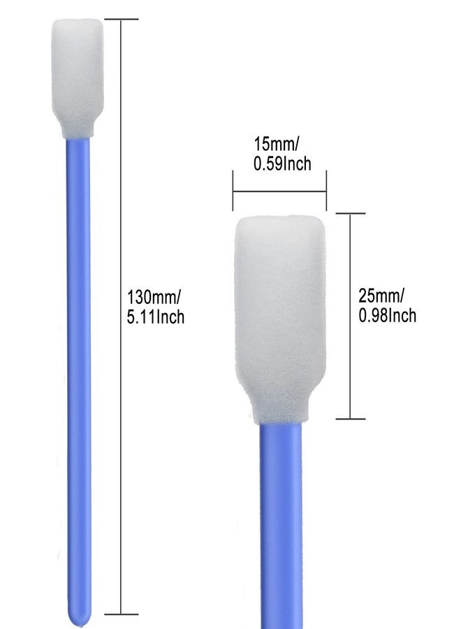 Wellgler's Square Rectangle Cotton Swabs,5.11” Foam Cleaning Swabs for Printers，Cameras, Automotive, Optics, Sensors, Guns, and Electronics (Blue, 300) - Image 2