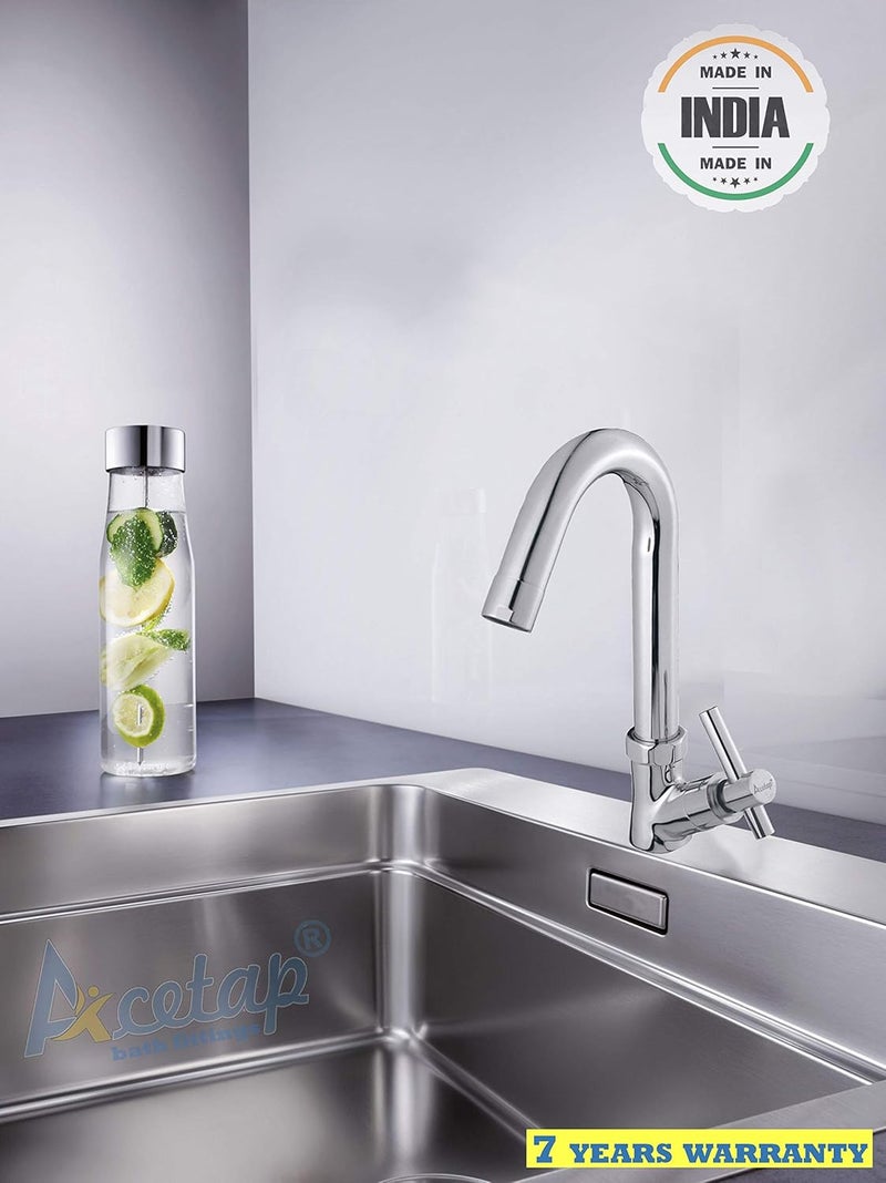 Acetap Brass Swan Neck Sparrow Series Chrome Plated With Wall Flange - Image 2