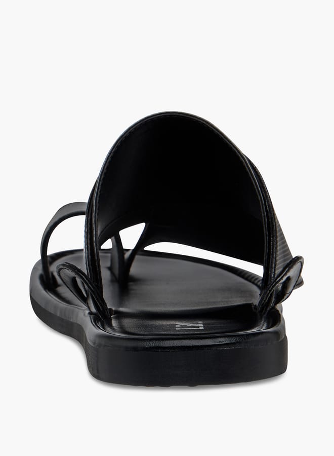 LBL by Shoexpress Men's Textured Slip-On Arabic Sandals with Toe Loop - Image 4