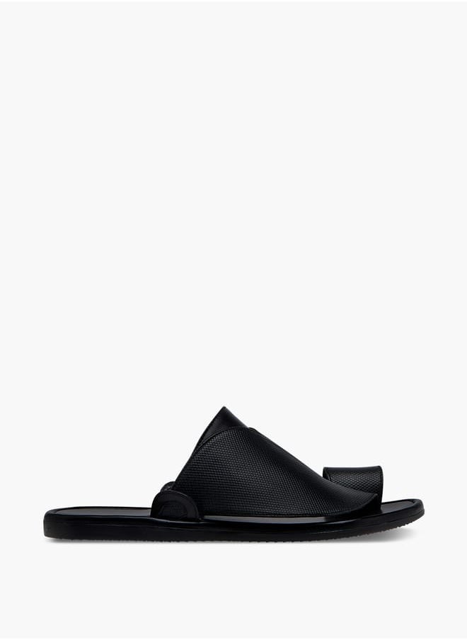 LBL by Shoexpress Men's Textured Slip-On Arabic Sandals with Toe Loop Ramadan Collection  - Image 2