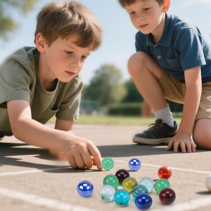 POPLAY 200PCS Marbles Bulk with Whistle, for Marbles Run and Racing Games - Image 4
