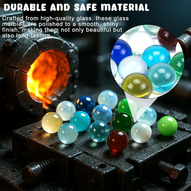 POPLAY 200PCS Marbles Bulk with Whistle, for Marbles Run and Racing Games - Image 5