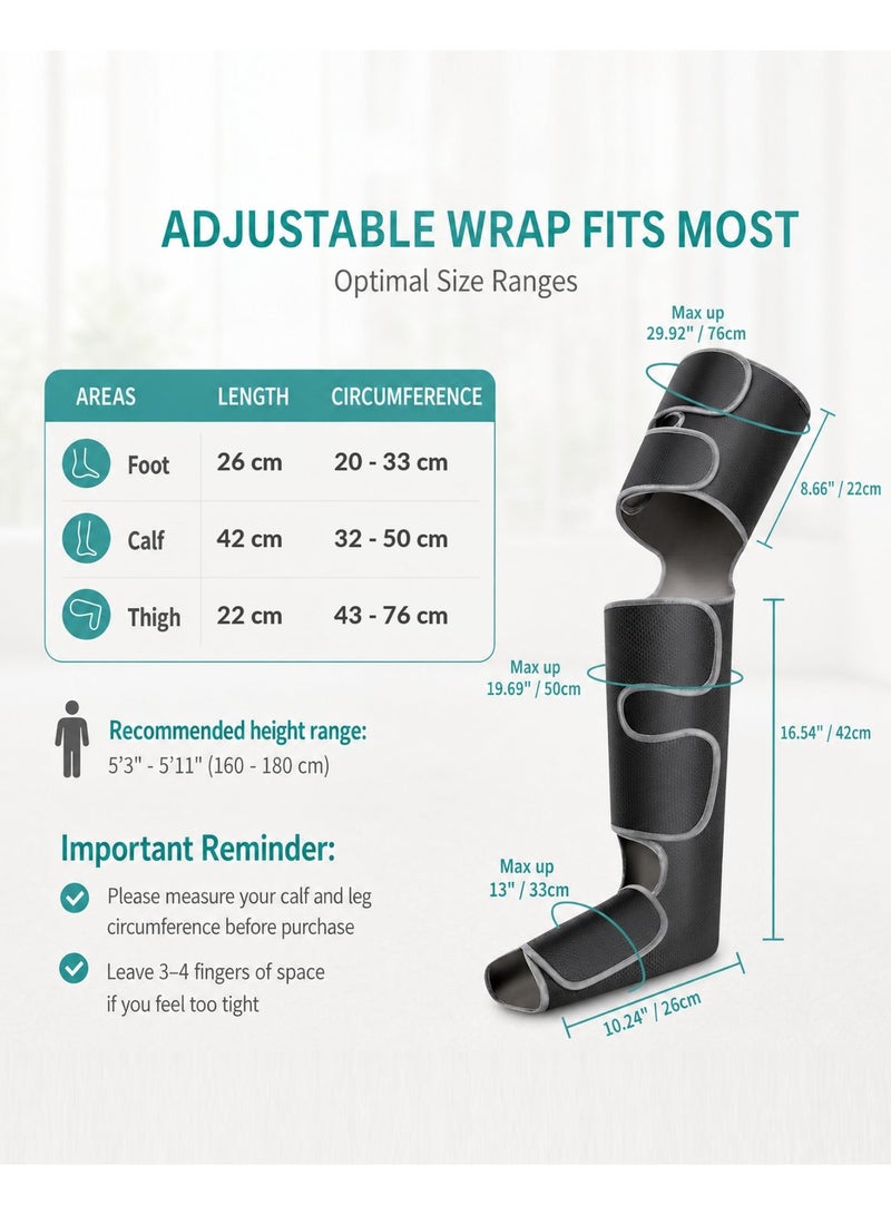 Medcursor Air Compression Foot Massager Promotes Blood Circulation, Relieves Fatigue & Relaxes Body and Mind Suitable for the Elderly & Young People The Perfect Gift for Parents and Loved Ones. Give Your Legs a Soothing and Relaxing Experience. - Image 5