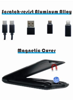 KASTWAVE USB Cable Conversion Storage Box, USB Type C Cable and Types USB Adapter Combination Set, USB C Type Charging and Data Transfer Cable, USB C to USB A/Micro USB/Light Aluminum Alloy Convert Connectors  - Image 2