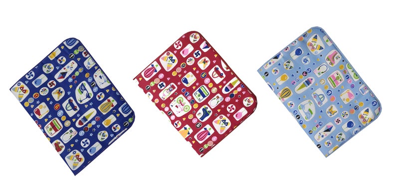 Ecosoft Baby Plastic Sheet / 3 Layer Bed Protector Waterproof for Baby/Bed Wetting Protector (Multicolor 001) - Image 1