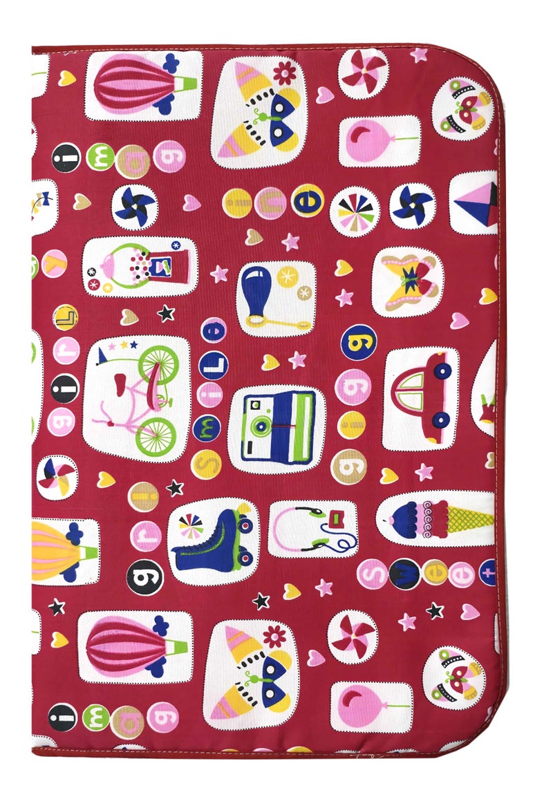 Ecosoft Baby Plastic Sheet / 3 Layer Bed Protector Waterproof for Baby/Bed Wetting Protector (Multicolor 001) - Image 5