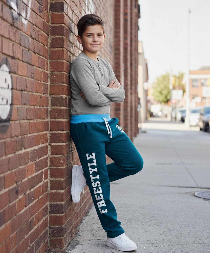 KYDA KIDS® Boy's Cotton Printed Regular Fit Track Pants - Pack of 3(KK_Old_Village_Trackpants-C2-11-12y,Multicolor) - Image 4