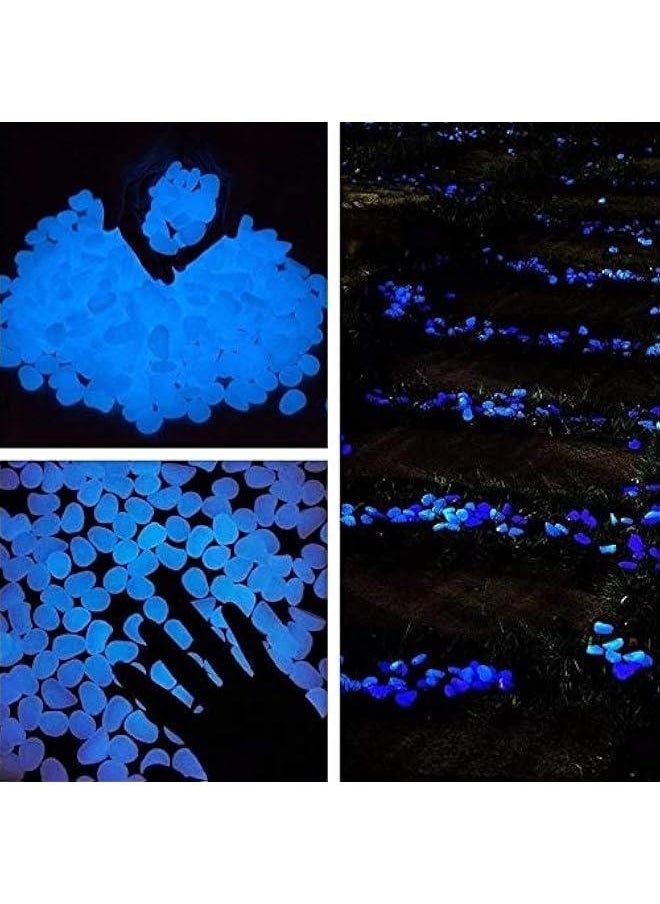 Generic Glow in The Dark Rocks Glow Pebbles Outdoor Bulk Blue Decorations Stones for Garden Fish Tank Aquarium Walkway Plant Pots (500, Blue)  - Image 5
