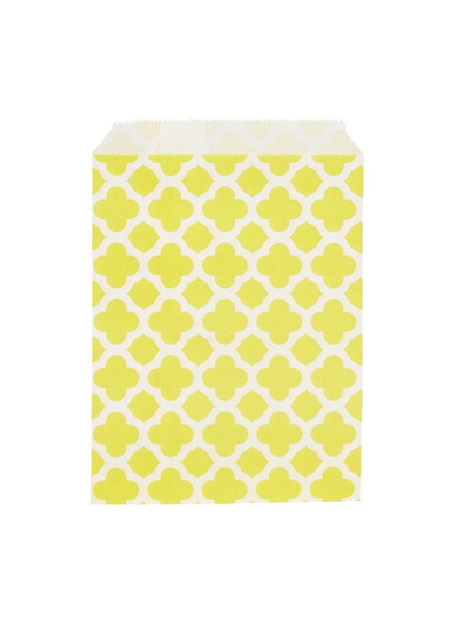 Restaurantware Restaurantware Paper Cookie Bags 7x5 Inch Pack of 100 Yellow Rectangle Greaseproof Asian Monogram Paper Treat Bags with Open-Top, Cookie Bags with Seal for Baked Goods, Snacks, Bagel, Sandwich  - Image 1