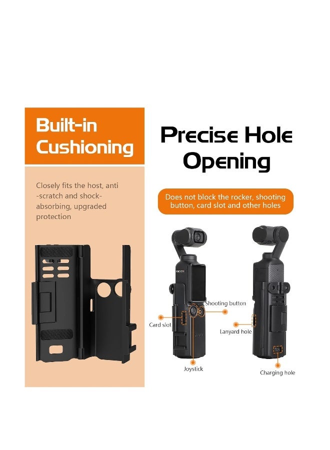 general Pocket 3 Extension Adapter, Camera Adapter Mount Handle Frame with Cold Shoe Compatible with Light Microphone Tripod Expansion Mount Backpack Clip Bike Clamp for DJI Osmo Pocket 3 Accessories  - Image 4