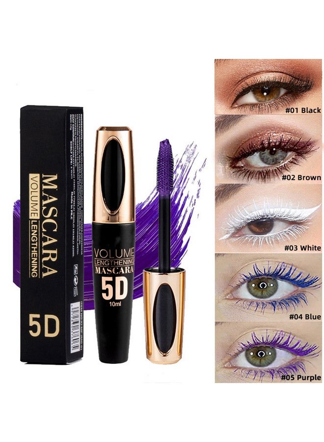 مايبور ماسكارا MAEPEOR 5D Silk Fiber Mascara، ماسكارا ملونة طبيعية مقاومة للماء والتلطخ (02 بني) - Image 2