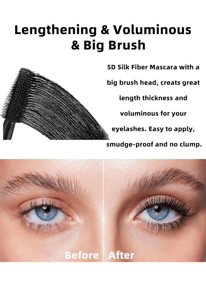 مايبور ماسكارا MAEPEOR 5D Silk Fiber Mascara، ماسكارا ملونة طبيعية مقاومة للماء والتلطخ (02 بني) - Image 4