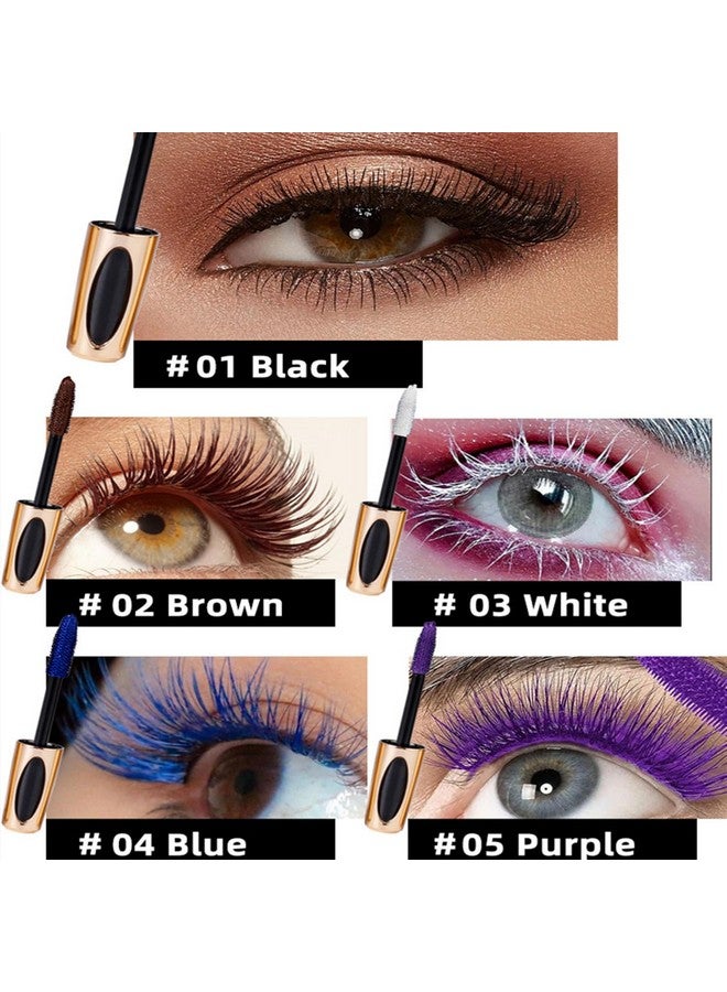 مايبور ماسكارا MAEPEOR 5D Silk Fiber Mascara، ماسكارا ملونة طبيعية مقاومة للماء والتلطخ (02 بني) - Image 3