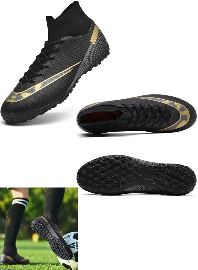 VUCATIN Men's Football Shoes Boy's Soccer Cleats Athletic Soccer Training Shoes High-Top Breathable Athletic Football Boots Indoor Outdoor Cleats Long nails and short nails are optional  - Image 1