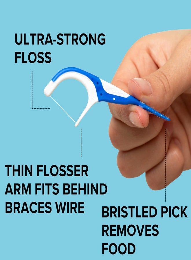 أورفانس خيط تنظيف الأسنان Dentemp Braces - مصمم خصيصًا لتقويم الأسنان لتنظيف سهل وفعال، خيط تنظيف فائق القوة - 40 قطعة (عبوة من 3) - (قد يختلف شكل العبوة) - Image 3
