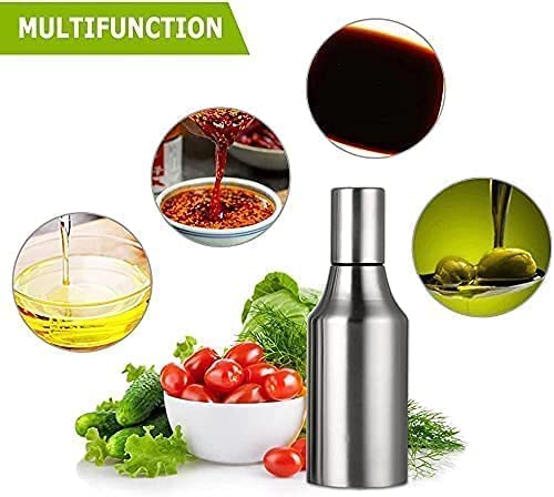 VATTU Stainless Steel 1000 ml Oil Dispenser Bottle Oil Pot Dust and Leak Oil Container with nozzle - Image 3