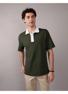 American Eagle AE Contrast Collar Polo Shirt  - Image 1