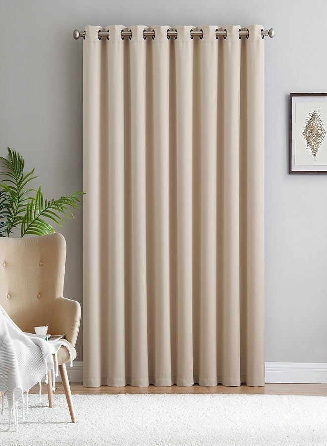 LINENZONE Ivory Beige Patio Curtain for Sliding Doors. Extra Wide Curtains for Patio Doors or Balcony (Nicole 102 x 96) - Image 2