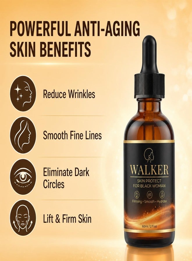 Bruiseweed Walker Skin Protect Serum, Walker Skin Protect for Black Women, Natural Firming Face Serum, Fills Wrinkles & Fine Lines, Lightweight Night Skin for all skin types, 60mL - Image 3