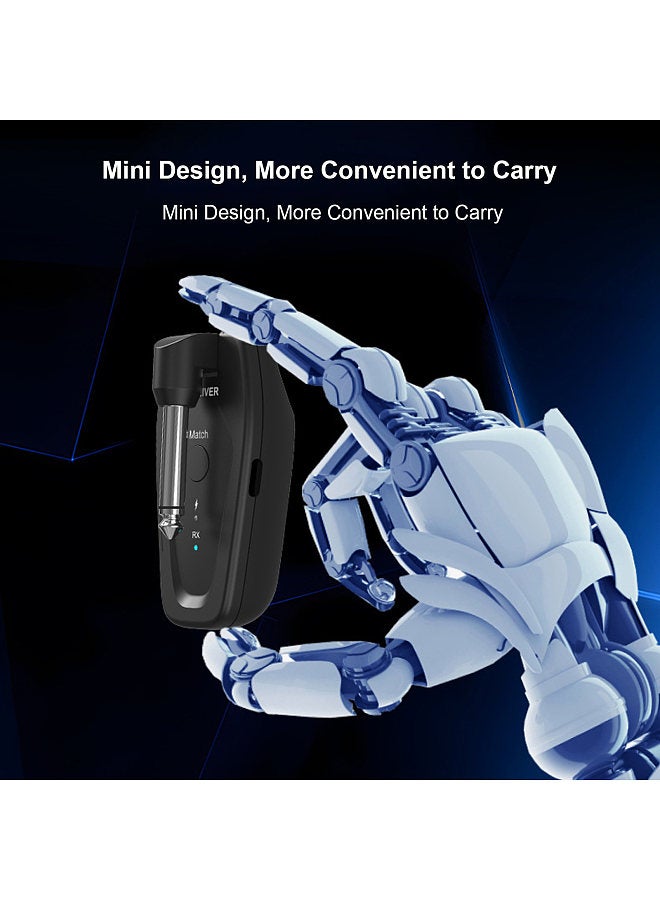 UHF Wireless Transmitter & Receiver Wireless System Rechargeable Audio TX and RX 6.35mm Plug 50M Transmission Range  - Image 2