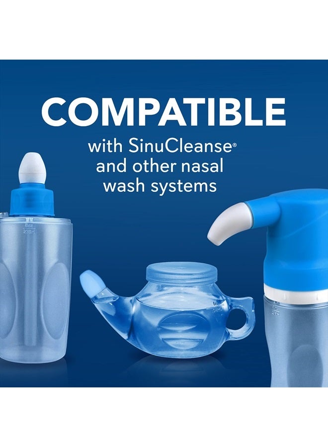 Sinu Cleanse Pre-Mixed Saline Packets for Nasal Wash Irrigation Systems, 100 Count, Made in USA, All-Natural, Pharmaceutical Grade and PH Balanced - Image 3