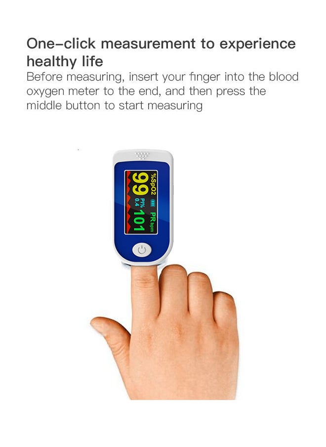 Fingertip Pulse Oximeter Blood Oxygen Saturation Monitor Heart Rate Detection